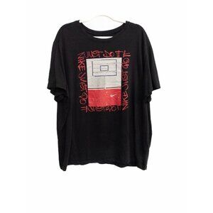 The Nike Tee Mens Black Polycotton T Shirt Graphic Just Do It Short Sleeve XXL